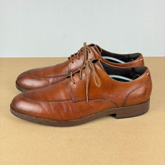 Cole Haan Henry Grand OS Split Toe Leather Oxfords Mens 9 Brown Lace Up - Picture 10 of 10